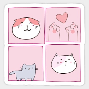 Cats Kawaii Design Sticker